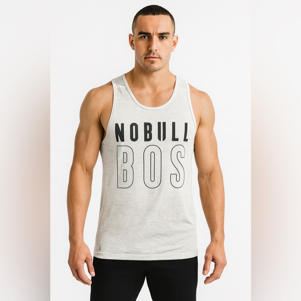 NWT NOBULL Men's Boston Tank - Small - Oatmeal Tan *LIMITED EDITION*